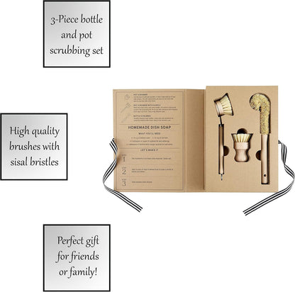 Gift Set Kitchen Essentials TableSugar Kraft Cardboard Book Gift Box, 4-Pieces, Cheese Knives
