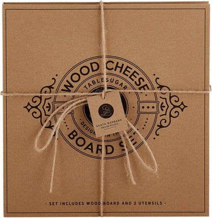 Gift Set Kitchen Essentials TableSugar Kraft Cardboard Book Gift Box, 4-Pieces, Cheese Knives