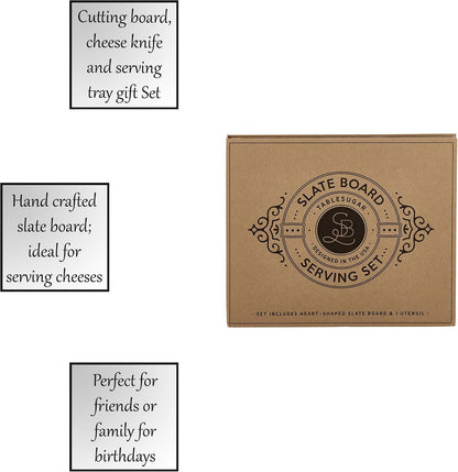 Gift Set Kitchen Essentials TableSugar Kraft Cardboard Book Gift Box, 4-Pieces, Cheese Knives