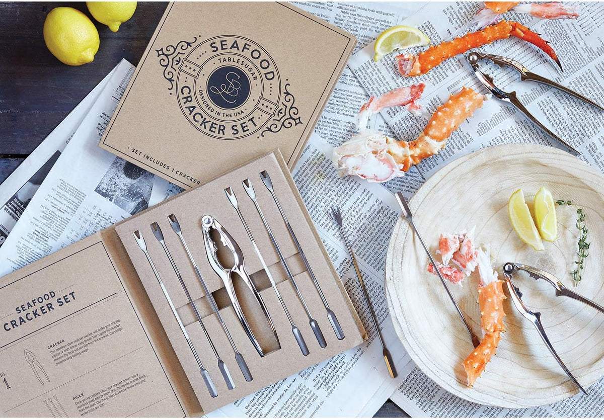 Gift Set Kitchen Essentials TableSugar Kraft Cardboard Book Gift Box, 4-Pieces, Cheese Knives