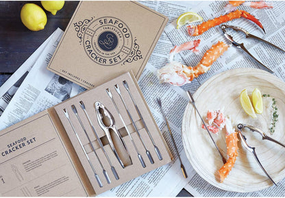 Gift Set Kitchen Essentials TableSugar Kraft Cardboard Book Gift Box, 4-Pieces, Cheese Knives