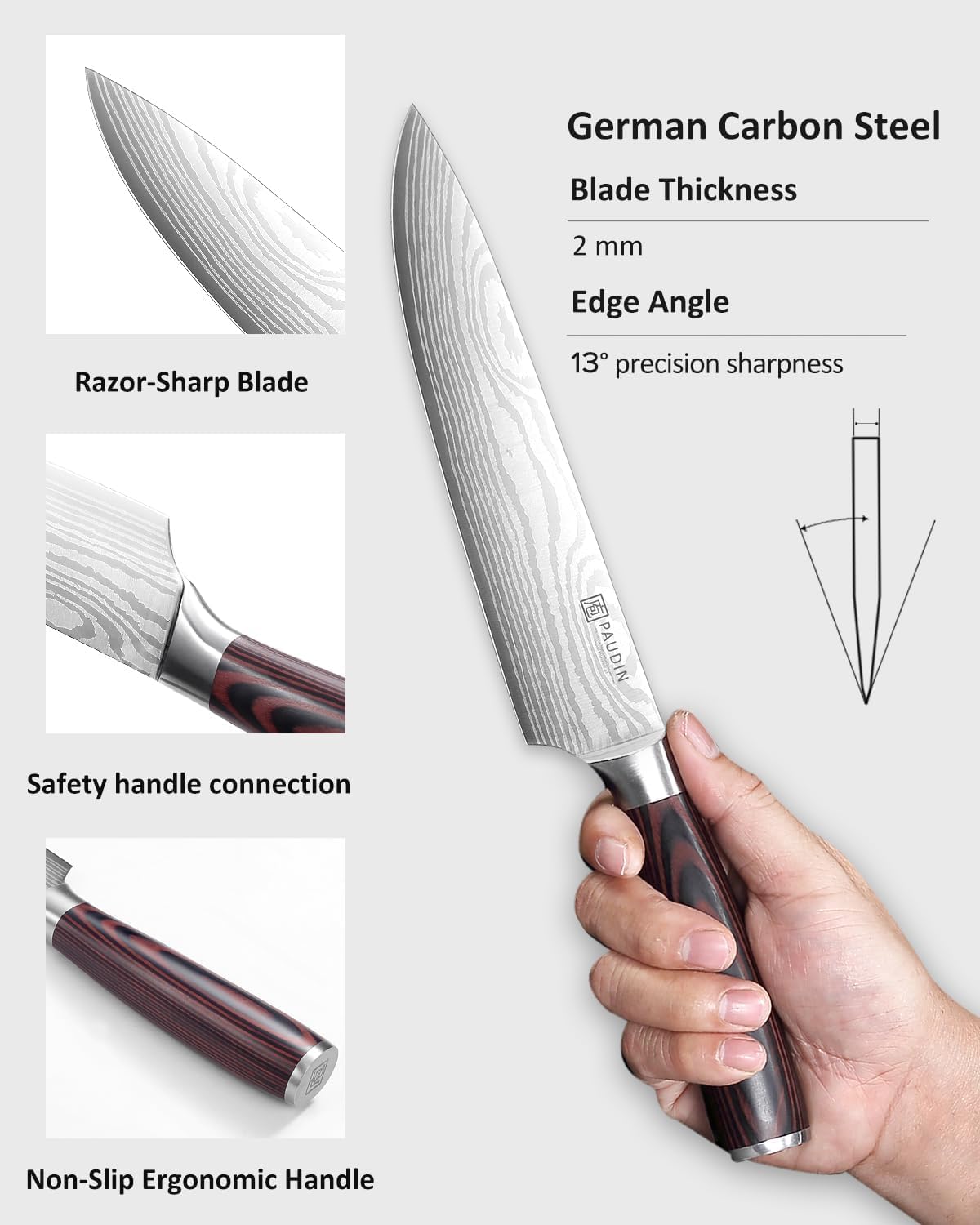 Kiritsuke Knife, 8 Inch Japanese Chef Knife Butcher knife
