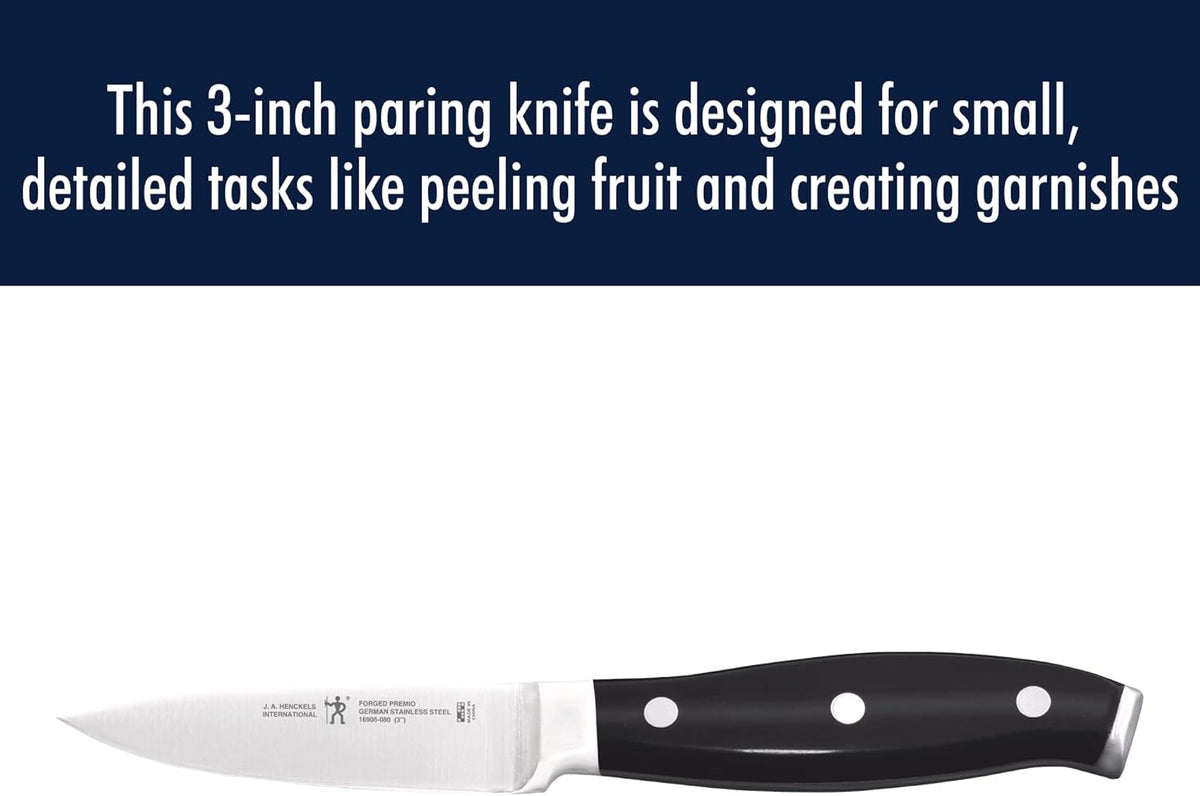 Forged Premio 3-inch Paring Knife, Black/Stainless Steel