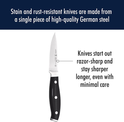 Forged Premio 3-inch Paring Knife, Black/Stainless Steel