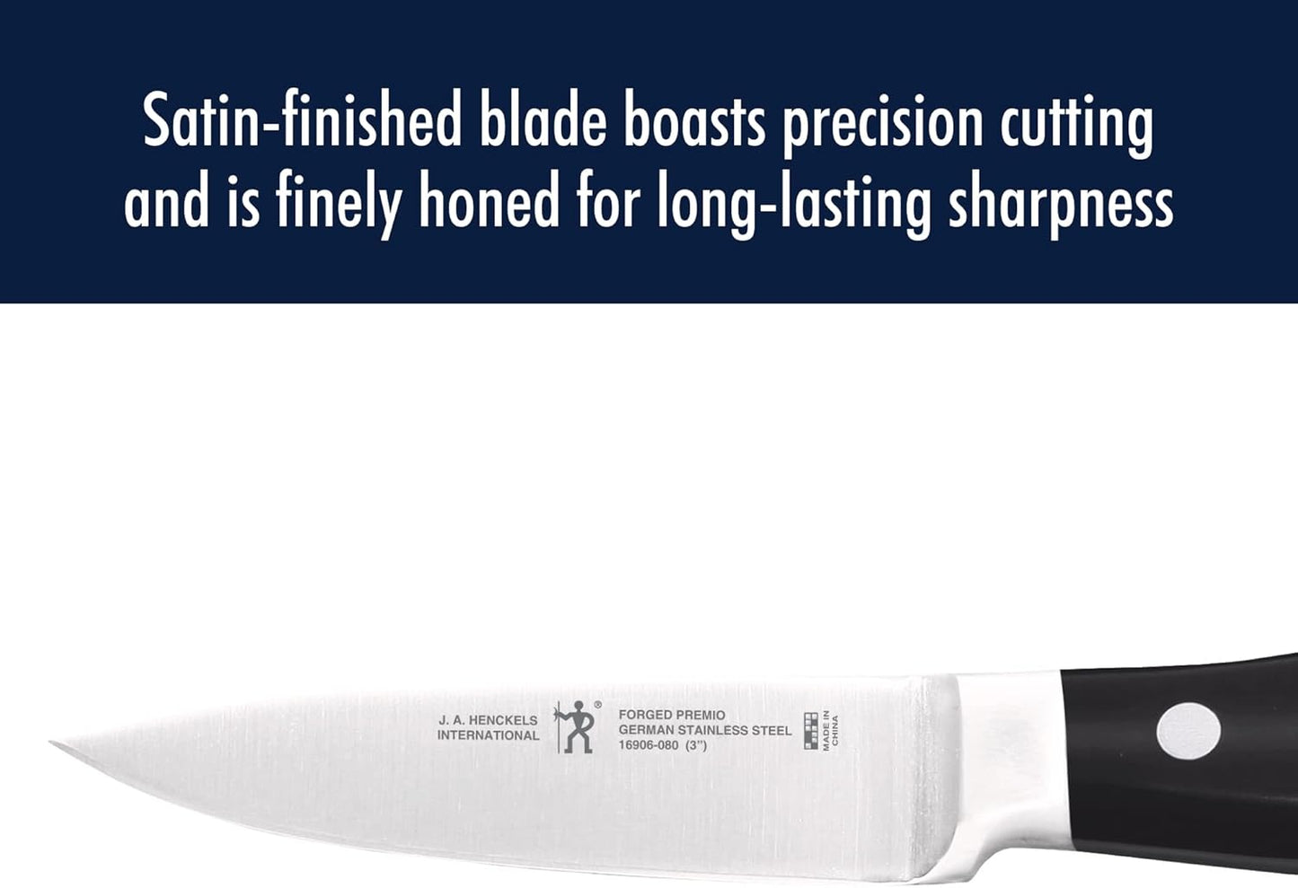 Forged Premio 3-inch Paring Knife, Black/Stainless Steel