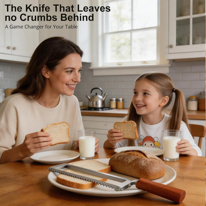 Upgrade Bread Knife for Homemade Bread, Sourdough Bread Slicer with 6 Thickness Guide & Razor Sharp Stainless Blade, Manual Bow Cutter for Bagels and Baguettes