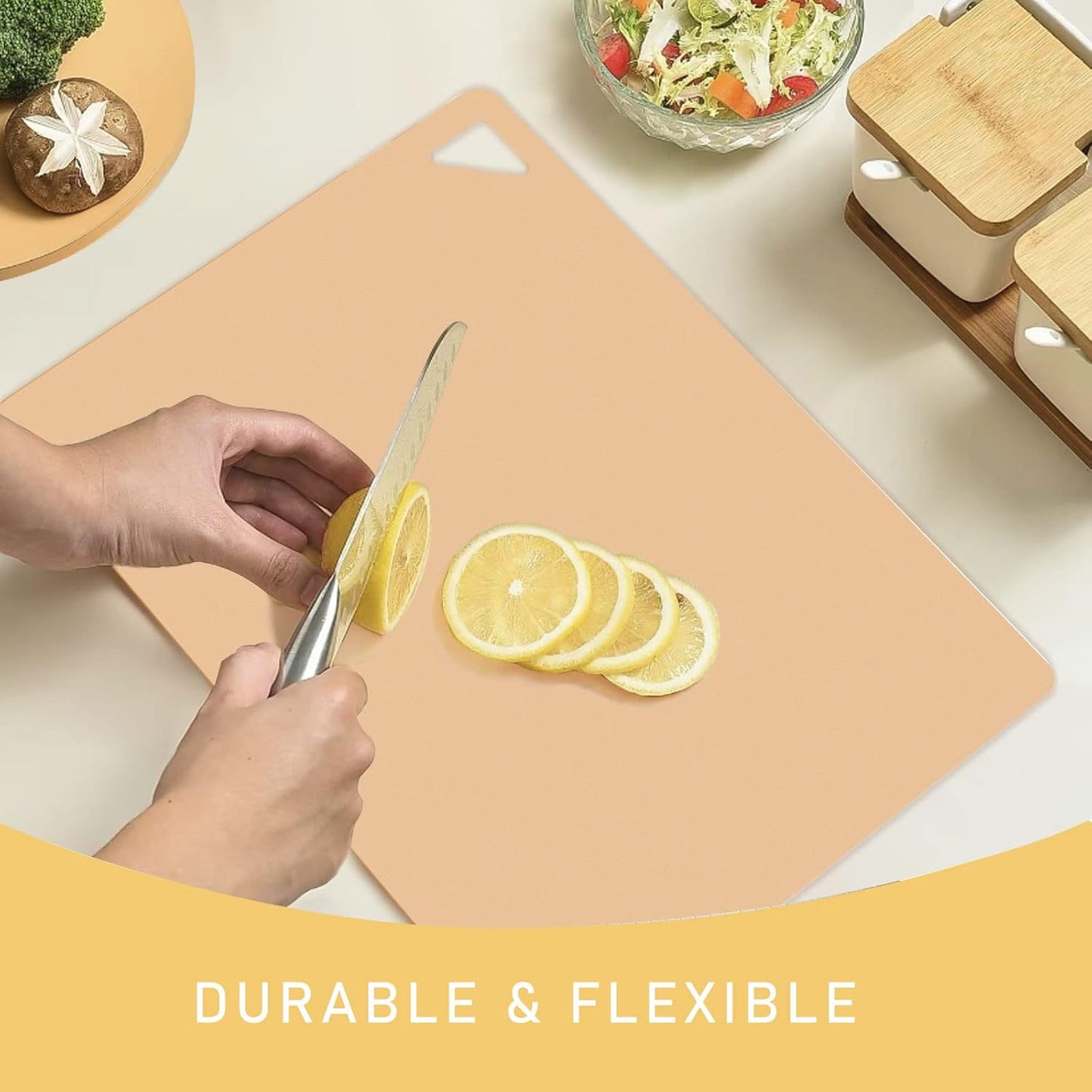 7 Pieces Plastic Flexible Cutting Boards for Kitchen, BPA- Free,15"x12"