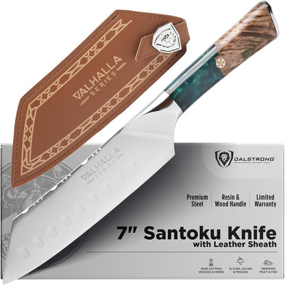 7" Santoku Vegetable Knife - 9CR18MOV High-Carbon Steel