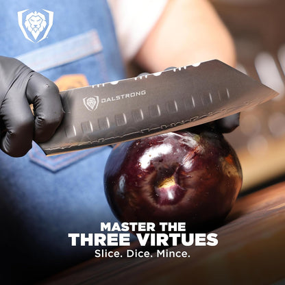 7" Santoku Vegetable Knife - 9CR18MOV High-Carbon Steel