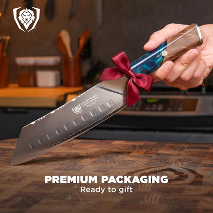 7" Santoku Vegetable Knife - 9CR18MOV High-Carbon Steel