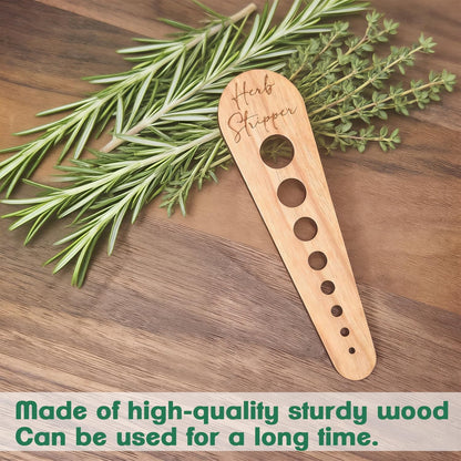 Herb Scissors & Herb Stripper Wooden Vegetable Leaf Separator, Multipurpose 5 Blade Kitchen Salad Scissors, Exquisite Herb Stripper Gifts for the Kitchen Suitable for Home Use