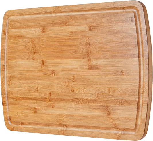 30"x20" Extra Large Bamboo Cutting Board for Kitchen, Stove Top Cover | Deep Juice Grooves, Pre-Oiled Finish, Lightweight Construction, Ideal for Daily Food Prep, Carving, Serving & Kitchen Tasks