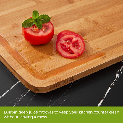 30"x20" Extra Large Bamboo Cutting Board for Kitchen, Stove Top Cover | Deep Juice Grooves, Pre-Oiled Finish, Lightweight Construction, Ideal for Daily Food Prep, Carving, Serving & Kitchen Tasks