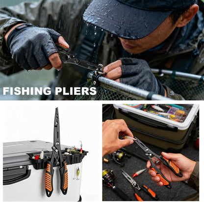 Fillet Knife Set for Beginner, Fishing Pliers Precisely, Fish Measuring Tape, Non Slip Grip Fishing Knife, Saltwater Fishing Accessories, Great Value Fishing Tackle