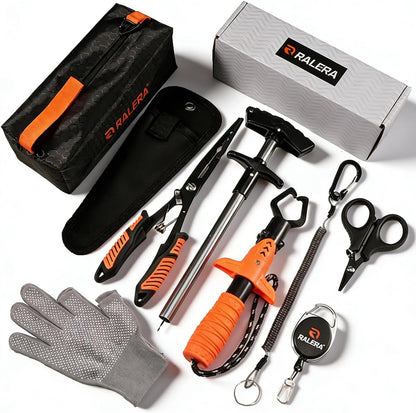 Fillet Knife Set for Beginner, Fishing Pliers Precisely, Fish Measuring Tape, Non Slip Grip Fishing Knife, Saltwater Fishing Accessories, Great Value Fishing Tackle