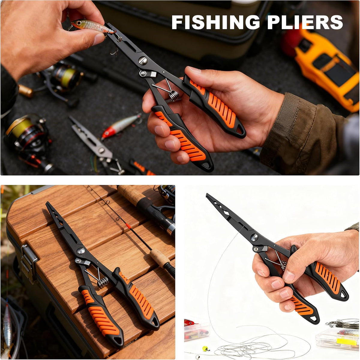 Fillet Knife Set for Beginner, Fishing Pliers Precisely, Fish Measuring Tape, Non Slip Grip Fishing Knife, Saltwater Fishing Accessories, Great Value Fishing Tackle