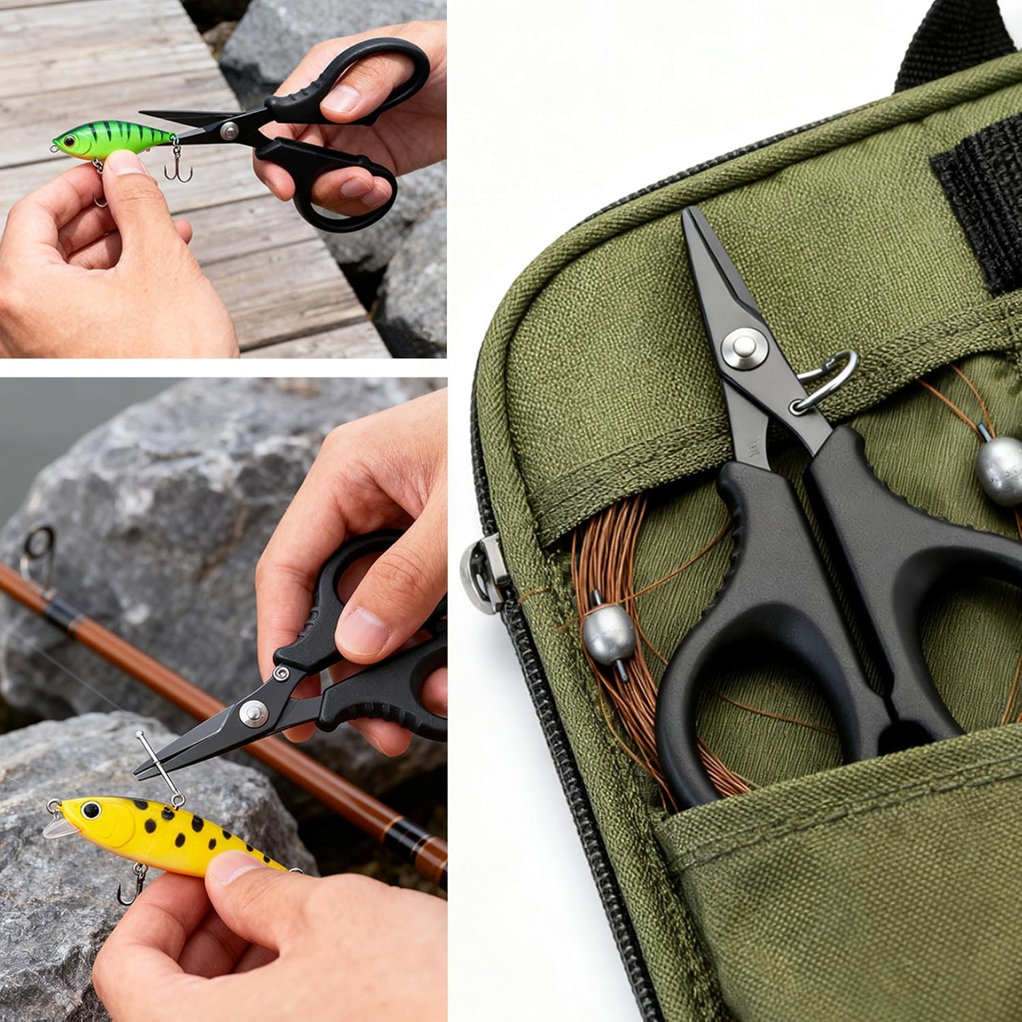 Fillet Knife Set for Beginner, Fishing Pliers Precisely, Fish Measuring Tape, Non Slip Grip Fishing Knife, Saltwater Fishing Accessories, Great Value Fishing Tackle