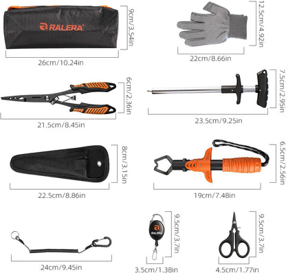 Fillet Knife Set for Beginner, Fishing Pliers Precisely, Fish Measuring Tape, Non Slip Grip Fishing Knife, Saltwater Fishing Accessories, Great Value Fishing Tackle