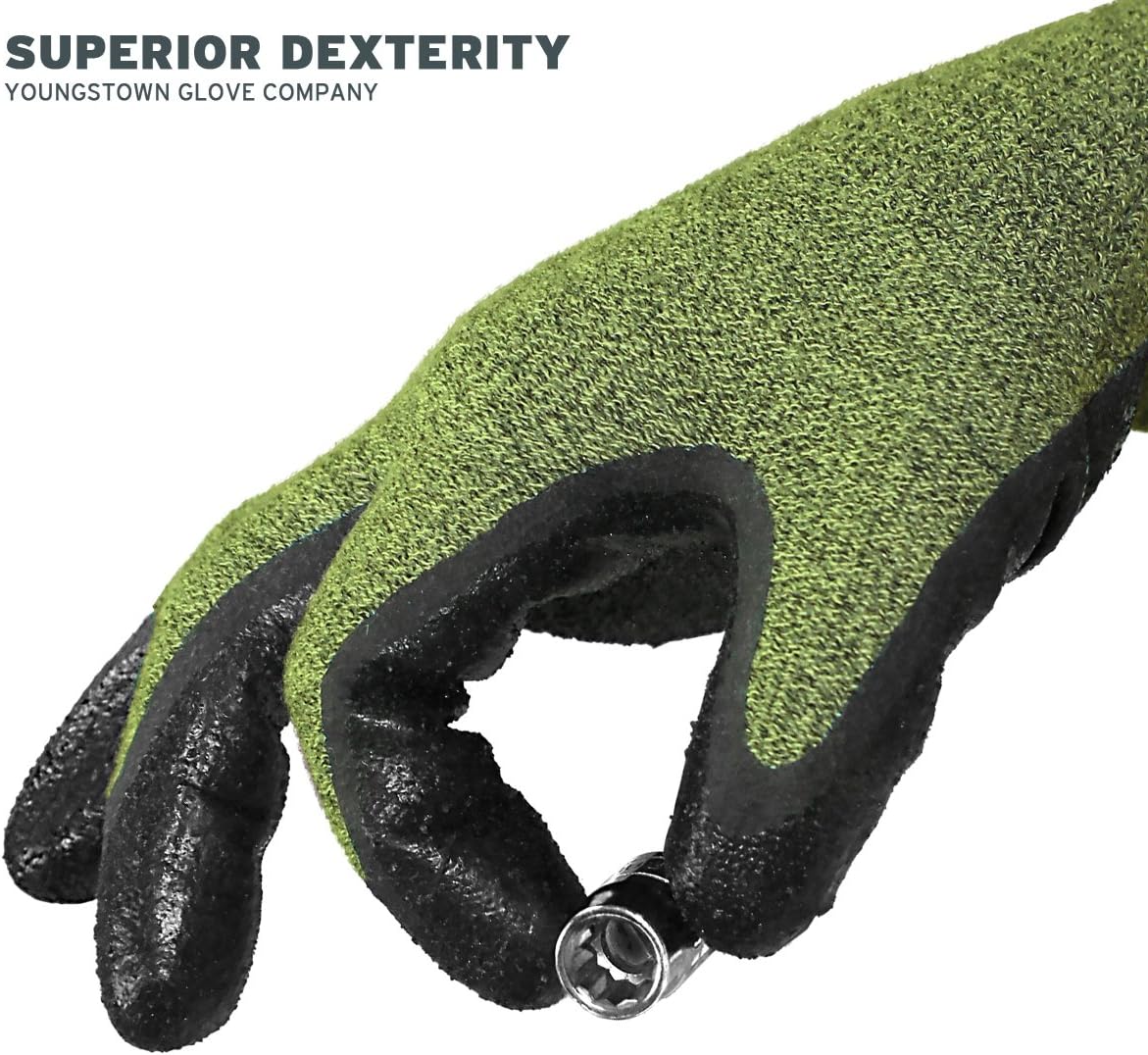 unisex adult cut resistant safety gloves, Multicolored, Large US,Green