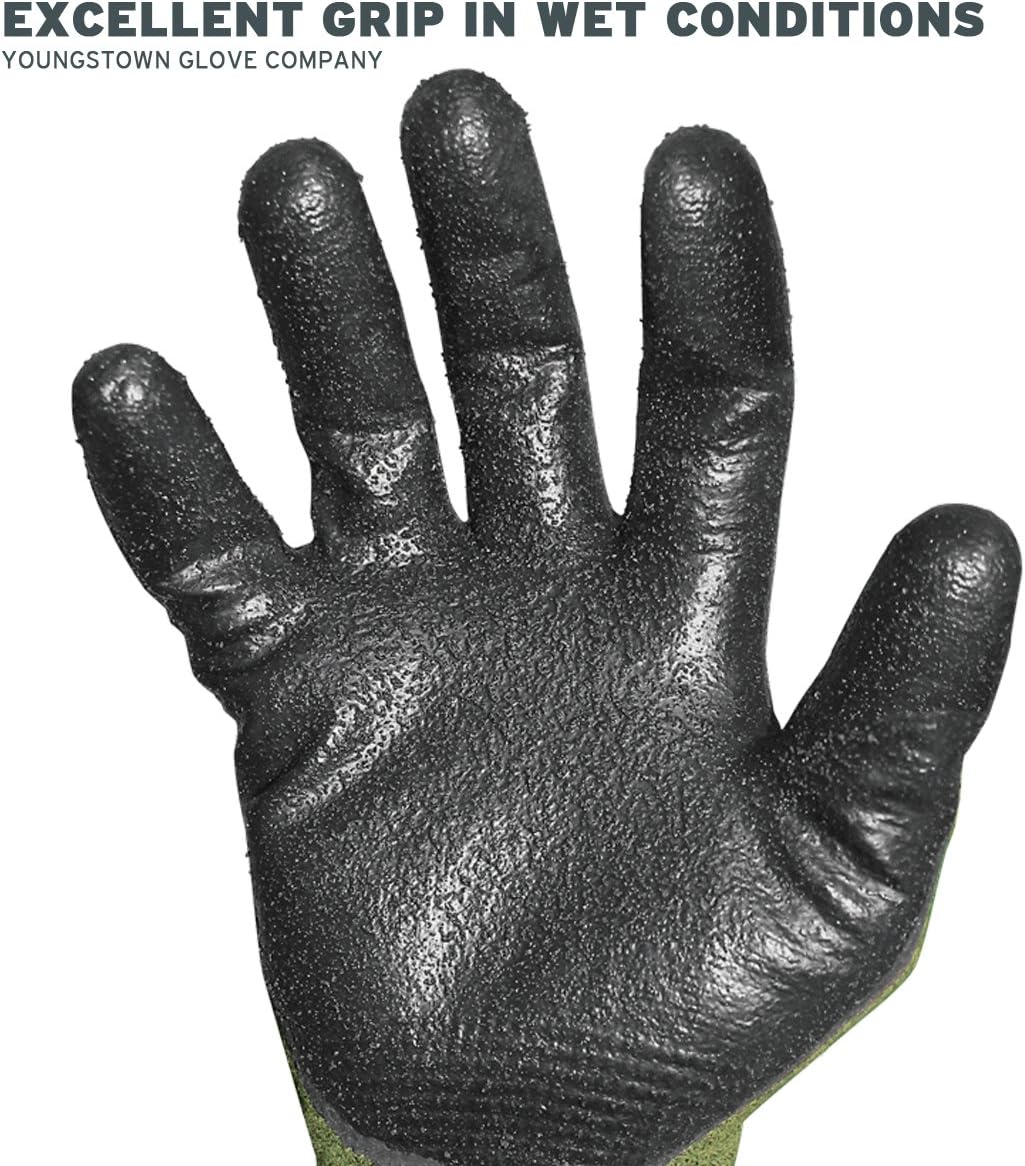 unisex adult cut resistant safety gloves, Multicolored, Large US,Green