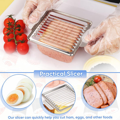 Luncheon Meat Slicer, 304 Stainless Steel Cutter for SPAM, 10 Slices，Solid and Durable