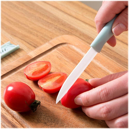 6 Pack Ceramic Paring Knife with Knife Cover, Lightweight Ceramic Knives, Fruit and Vegetable Small Knife (Mix)