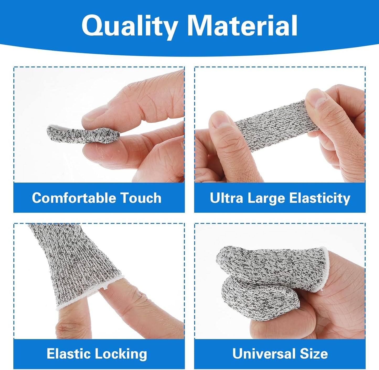 24Pcs Finger Cots Cut Resistant Finger Protectors Thumb Protector Finger Gloves Finger Sleeve Protectors for Garden, Kitchen, Work, Sculpture