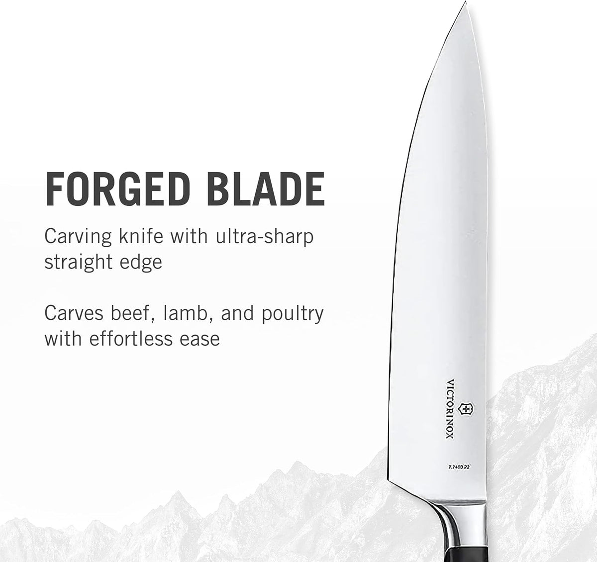 Grand Maitre 9 In Forged Chef's Knife - Black Handle | Professional stainless steel kitchen knife with full-tang blade for precision carving, slicing, and everyday cooking