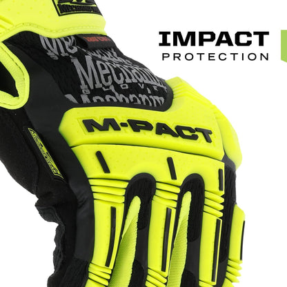 M-Pact E5 D3O Hi-Viz Cut Resistant Gloves Yellow Small | Armortex, TrekDry & D3O Construction with Hi-Viz Cut Resistance for High-Risk Heavy-Duty Work Environments