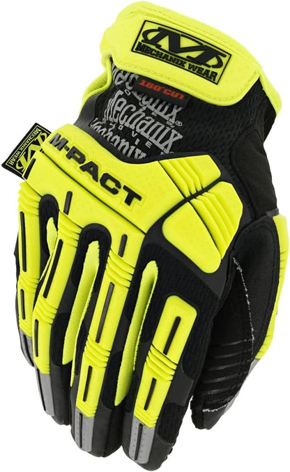 M-Pact E5 D3O Hi-Viz Cut Resistant Gloves Yellow Small | Armortex, TrekDry & D3O Construction with Hi-Viz Cut Resistance for High-Risk Heavy-Duty Work Environments