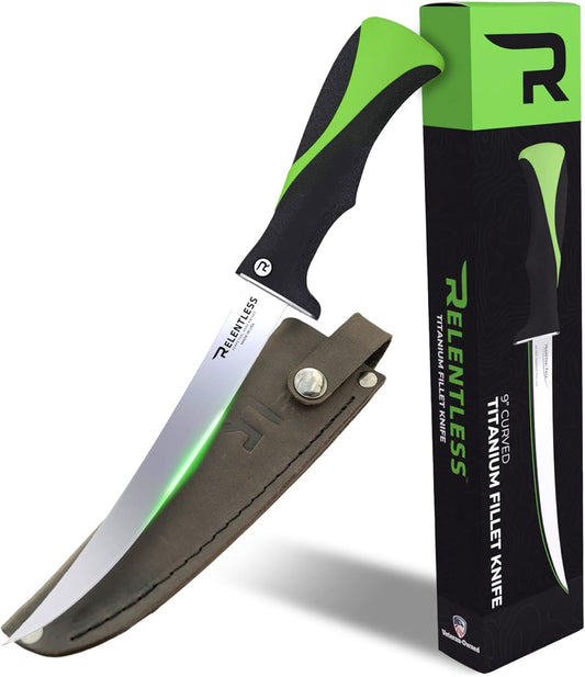 Knives - True Self Sharpening Knife - Fillet Knife Fishing, with Curved Never Rust Blade and Perpetual Edge Sharpening Technology - 9 Inch