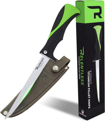 Knives - True Self Sharpening Knife - Fillet Knife Fishing, with Curved Never Rust Blade and Perpetual Edge Sharpening Technology - 9 Inch