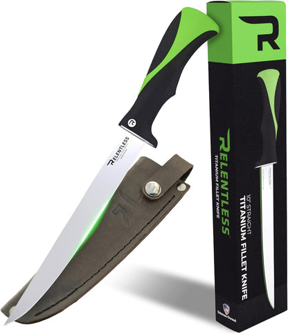 Knives - True Self Sharpening Knife - Fillet Knife Fishing, with Curved Never Rust Blade and Perpetual Edge Sharpening Technology - 9 Inch