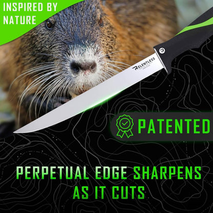 Knives - True Self Sharpening Knife - Fillet Knife Fishing, with Curved Never Rust Blade and Perpetual Edge Sharpening Technology - 9 Inch