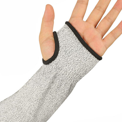 1 Pair Resistant Sleeves Arm Protectors with Thumb Hole and Hook Loop Welding Gardening Food Processing Pet Grooming