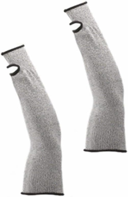 1 Pair Resistant Sleeves Arm Protectors with Thumb Hole and Hook Loop Welding Gardening Food Processing Pet Grooming