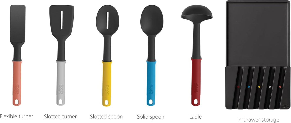 Elevate Your Cooking 10-piece Knife & Utensil Set with in-drawer storage trays