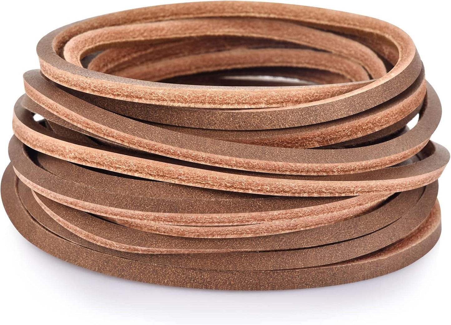 TeeLiy 3MM Flat Genuine Leather Cord - Natural Leather Lacing - Strip Cord Braiding String for Jewelry Making Shoe Lace Braided Bracelets Necklaces Handbags Knife Sheaths Veg Tan Greystone (5Yards)