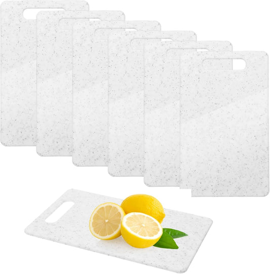 6 Pcs Small Cutting Board for Kitchen Mini Plastic Cutting Board Set Bar Dishwasher Safe Granite Color Food for Camping Food Fruits Prep Vegetables Easy Grip