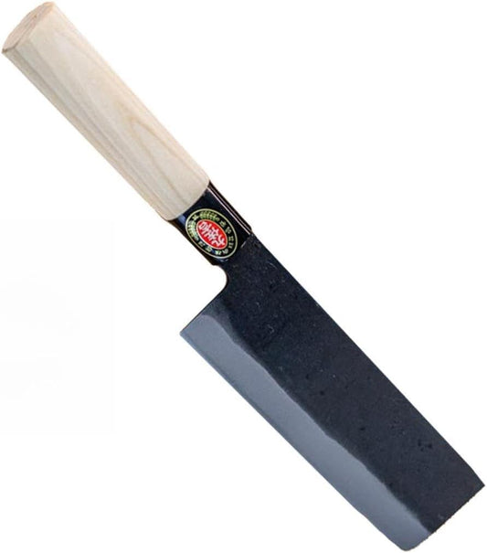 YOSHIDAHAMONO 6.5-Inch Nakiri Knife Made in Japan | Aogami #2 Blue Paper Steel | HRC 62-64 | Vegetable Knife for Home Cooks | Wood Handle | 3-Year Warranty