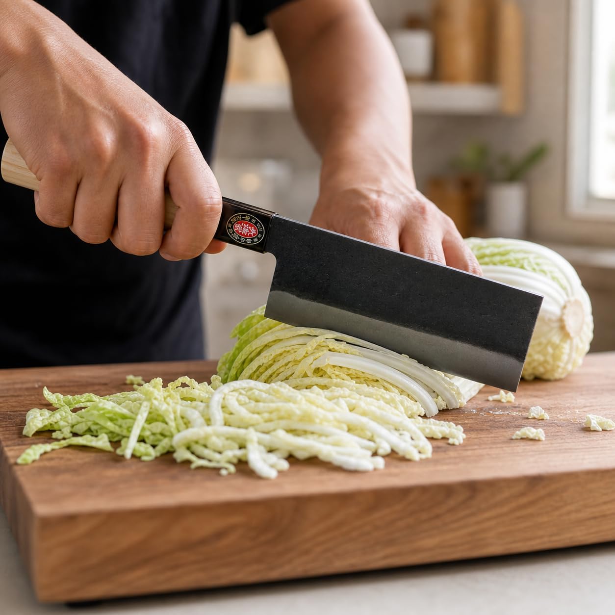 YOSHIDAHAMONO 6.5-Inch Nakiri Knife Made in Japan | Aogami #2 Blue Paper Steel | HRC 62-64 | Vegetable Knife for Home Cooks | Wood Handle | 3-Year Warranty