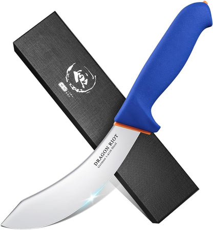 6 Inch Butcher Skinning Knife, Stainless Steel, Non-Slip Handle