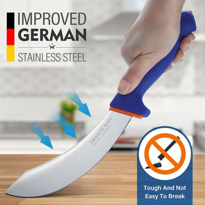 6 Inch Butcher Skinning Knife, Stainless Steel, Non-Slip Handle