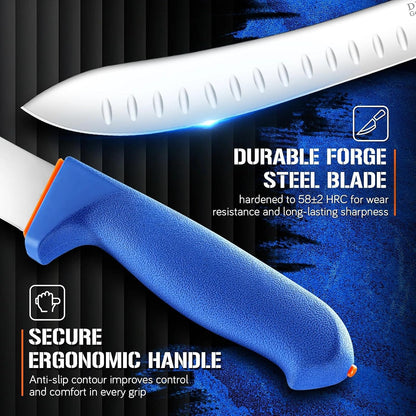 6 Inch Butcher Skinning Knife, Stainless Steel, Non-Slip Handle
