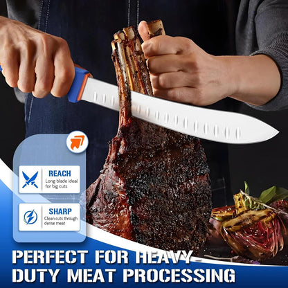 6 Inch Butcher Skinning Knife, Stainless Steel, Non-Slip Handle