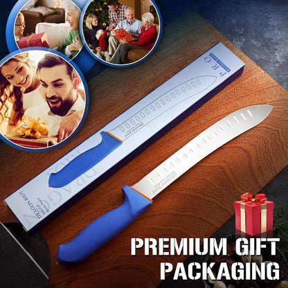 6 Inch Butcher Skinning Knife, Stainless Steel, Non-Slip Handle
