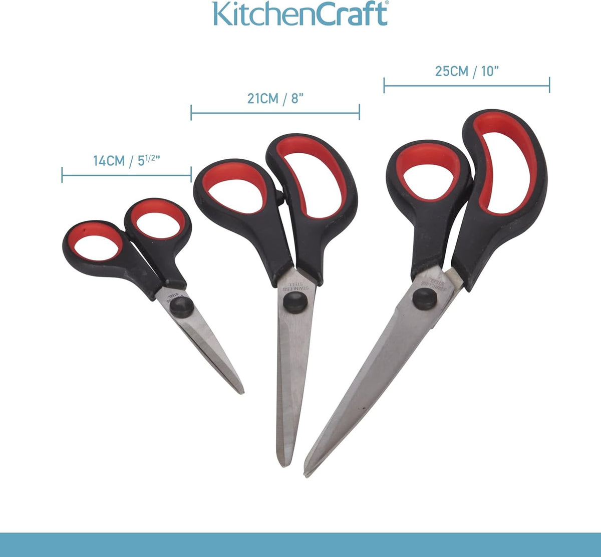 3-Piece Kitchen Scissors Set and Storage Block