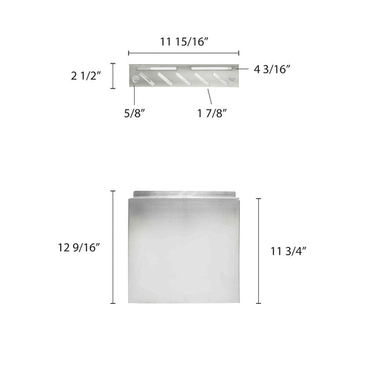 Thunder Group SLKR012 Knife Rack, 9 Slots (5 Knives, 2 Cleavers and 2 Butcher steels), Wall Mount or countertop, Stainless Steel