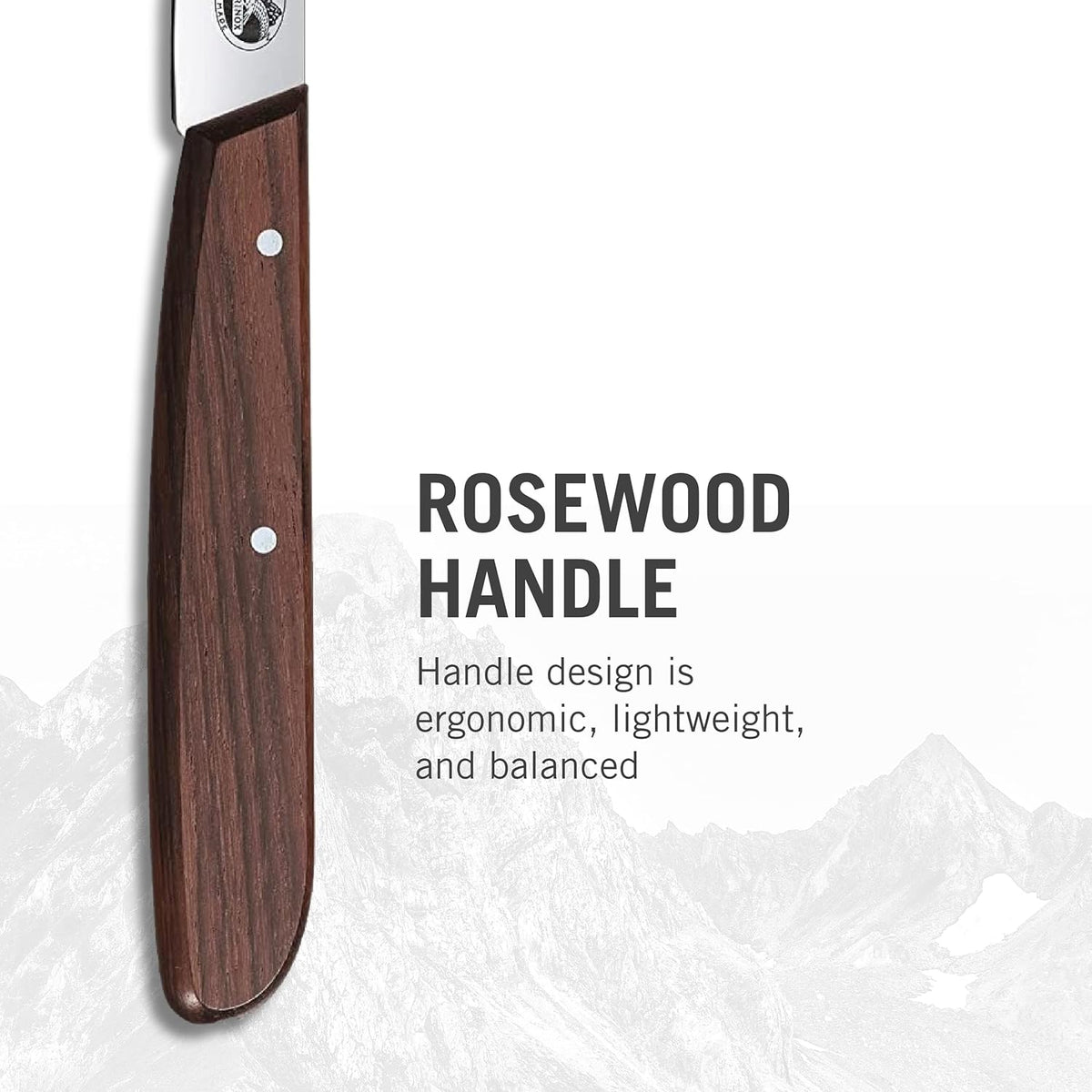 Rosewood Paring Knife - Premium Kitchen & Home Essentials - Cooking Knife Cuts Fruits & Vegetables with Ease - Wood Handle, 3.25"