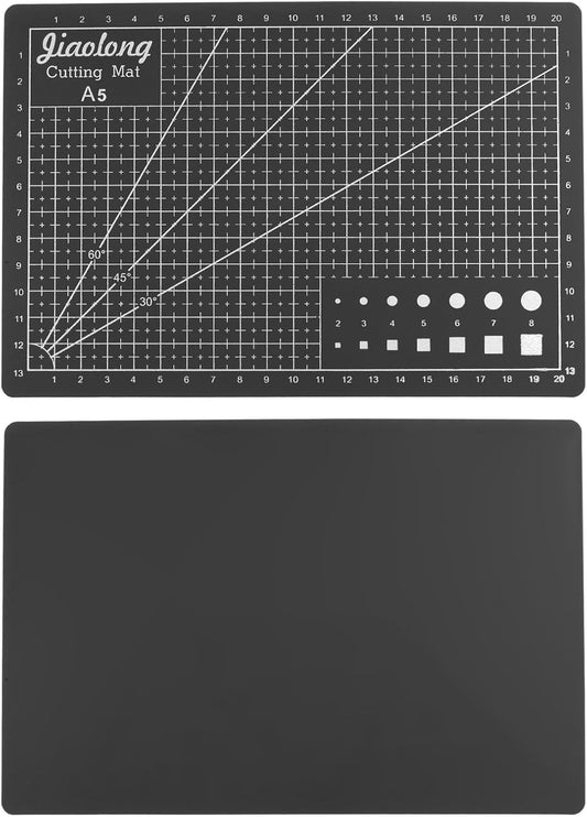 A5 Self-Healing Cutting Mat 9"x6" Craft Cutting Board for DIY Art Work Sewing Cutting, Black
